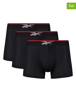 Reebok Bokserki (3 pary) "Glynn" w kolorze czarnym rozmiar: S