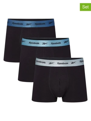 Reebok Bokserki (3 pary) "Hirst" w kolorze czarnym rozmiar: S