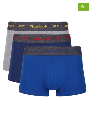 Reebok Bokserki (3 pary) "Jeroen" w kolorze granatowo-szarym rozmiar: M