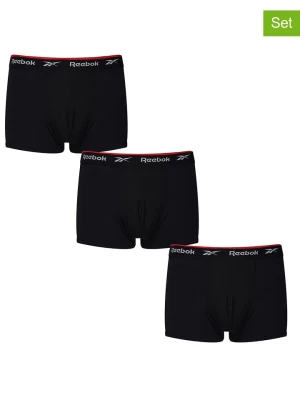 Reebok Bokserki (3 pary) "Redgrave" w kolorze czarnym rozmiar: L