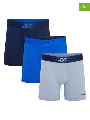 Reebok Bokserki (3 pary) "Rey" w kolorze niebieskim rozmiar: L
