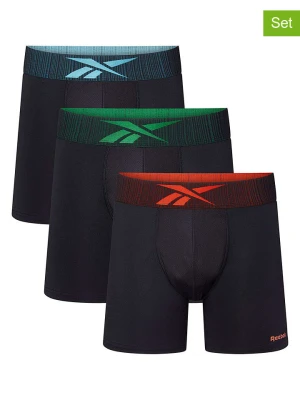 Reebok Bokserki (3 pary) "Usher" w kolorze czarnym rozmiar: XL