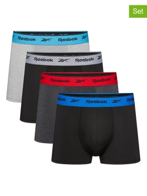 Reebok Bokserki (4 pary) w kolorze czarno-szaro-antracytowym rozmiar: S