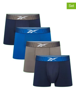 Reebok Bokserki (4 pary) w kolorze granatowym, szarym i niebieskim rozmiar: S
