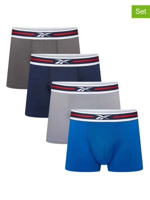 Reebok Bokserki (4 pary) w kolorze granatowym, szarym i niebieskim rozmiar: M