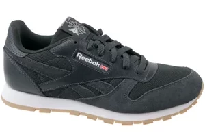 Reebok Cl Leather ESTL CN1142, Dla dziewczynki, Szare, buty sneakers, skóra zamszowa, rozmiar: 36,5