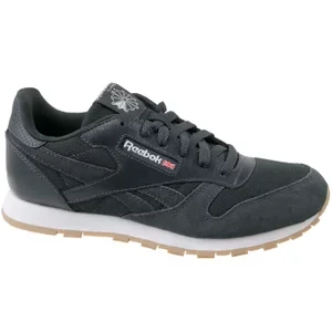 Reebok Cl Leather ESTL CN1142, Dla dziewczynki, Szare, buty sneakers, skóra zamszowa, rozmiar: 36,5