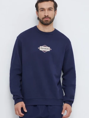 Reebok Classic bluza bawełniana granatowy