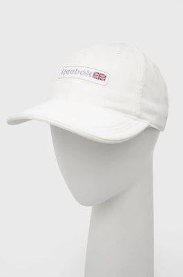 Reebok Classic czapka kolor biały z aplikacją