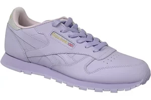 Reebok Classic Leather BD5543, Dla dziewczynki, Fioletowe, buty sneakers, skóra naturalna, rozmiar: 36