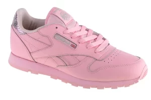 Reebok Classic Leather Metallic BD5898, Dla dziewczynki, Różowe, buty sportowe, skóra naturalna, rozmiar: 35