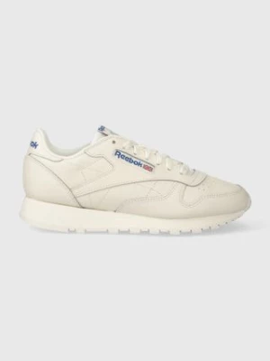 Reebok Classic sneakersy skórzane CLASSIC LEATHER kolor beżowy