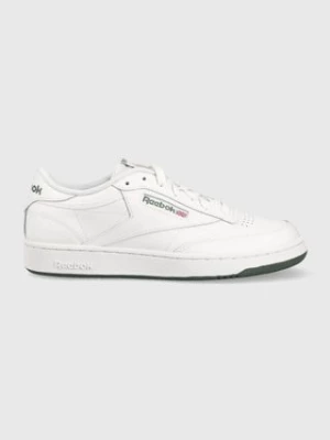 Reebok Classic sneakersy skórzane CLUB C 85 FZ6014 kolor biały FZ6014.100039280-BIALY