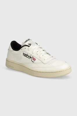Reebok Classic sneakersy skórzane Club C 85 kolor beżowy 100074477