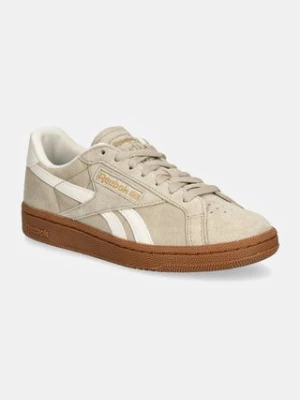 Reebok Classic sneakersy zamszowe Club C Grounds Uk kolor beżowy 100208145