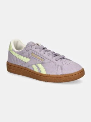 Reebok Classic sneakersy zamszowe Club C Grounds Uk kolor fioletowy 100207963