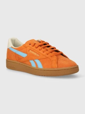 Reebok Classic sneakersy zamszowe Club C Grounds Uk kolor pomarańczowy 100074846