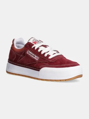 Reebok Classic sneakersy zamszowe Club C Megacourt kolor bordowy 100201244