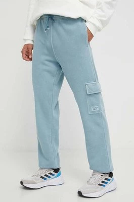 Reebok Classic spodnie dresowe kolor niebieski z aplikacją
