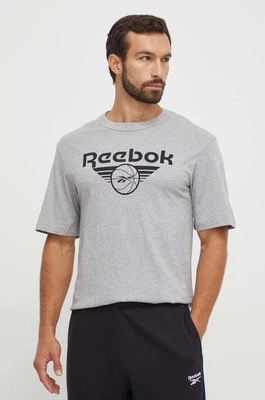 Reebok Classic t-shirt bawełniany Basketball kolor szary z nadrukiem