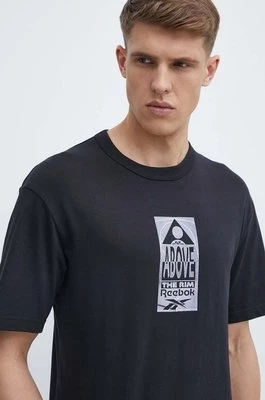 Reebok Classic t-shirt bawełniany Basketball męski kolor czarny z nadrukiem 100075504