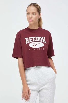 Reebok Classic t-shirt bawełniany kolor bordowy