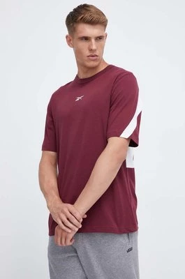 Reebok Classic t-shirt bawełniany kolor bordowy z aplikacją