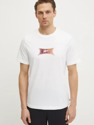 Reebok Classic t-shirt bawełniany męski kolor biały z nadrukiem 100218837