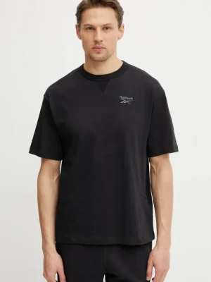 Reebok Classic t-shirt bawełniany męski kolor czarny gładki 100214087
