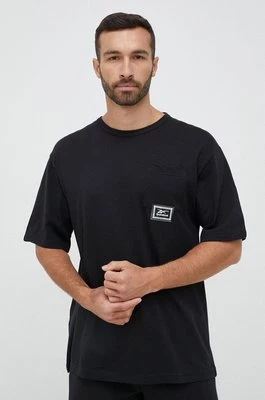 Reebok Classic t-shirt męski kolor czarny z nadrukiem HU2012-BLACK