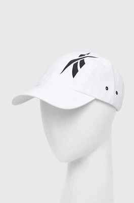 Reebok czapka z daszkiem Tech Style kolor biały z nadrukiem