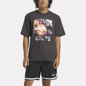 Reebok - Basketball On Fire Tee, male, Washed Black, Size: