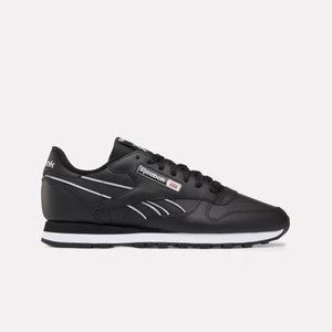 REEBOK EU - Classic Leather Unisex Sneakersunisex, Black Black White, Size: