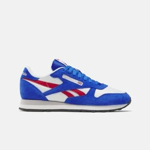Reebok - Classic Leather Unisex Sneakersunisex, Chalk/Optimum Blue/Vector Red, Size:
