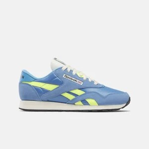 REEBOK EU - Classic Nylon Men's Sneakers, male, Essentiall Bluee/Solar Acid Yellow/Vintage Chalk, Size: