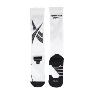 REEBOK EU - Compression Running Socksunisex, White, Size: