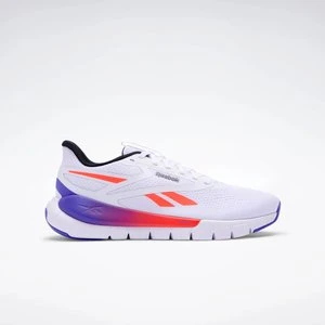 REEBOK EU - Flex Trainer Unisex Shoesunisex, Footwear White/Flash Orange/Royal Purple, Size: