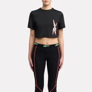 REEBOK EU - ID Train Cropped Graphic T-Shirtunisex, Black, Size: