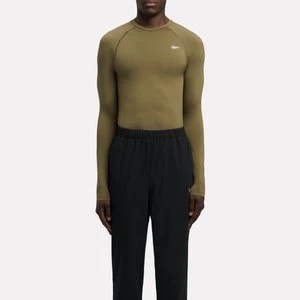 REEBOK EU - ID Train Long Sleeve Muscle T-Shirtunisex, Army Green, Size: