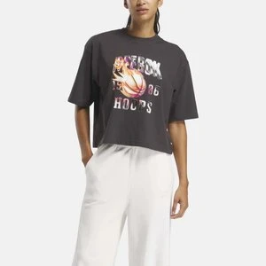 Reebok - Koszulka Basketball On Fire, female, Washed Black, Size: