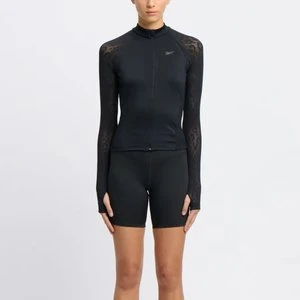 REEBOK EU - Koszulka Mesh Zip-Up, female, Black, Size: