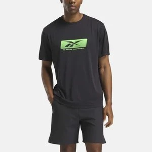 REEBOK EU - Koszulka No Matter The Distance Graphic, male, Black/Solar Lime, Size: