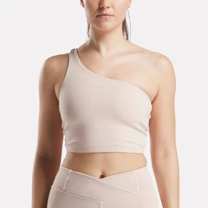 REEBOK EU - Lux One Shoulder Fitted Cropped Tankunisex, Muted Clay, Size: