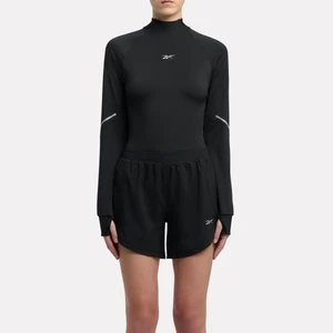 REEBOK EU - Lux Speed Interlock Mock Neck Long Sleeveunisex, Black, Size: