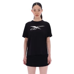 REEBOK EU - Metallic Logo T-Shirtunisex, Black, Size: