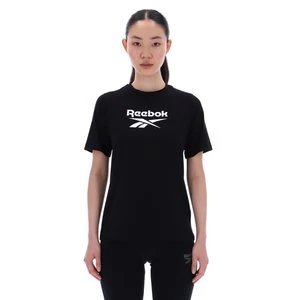 REEBOK EU - Metallic Logo T-Shirtunisex, Black, Size: