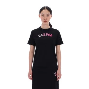 REEBOK EU - Ombre Logo T-Shirtunisex, Black, Size: