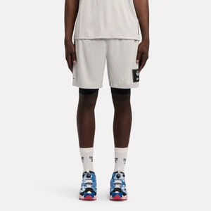 REEBOK EU - Reebok Identity Basketball 7" 2-In-1 Shortsunisex, Light Grey Marl, Size: