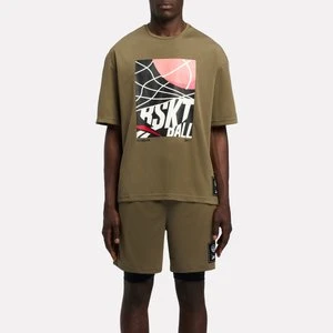 REEBOK EU - Reebok Identity Basketball Graphic T-Shirtunisex, Army Green, Size: