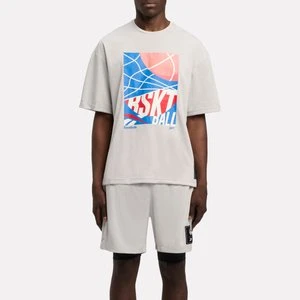 REEBOK EU - Reebok Identity Basketball Graphic T-Shirtunisex, Light Grey Marl, Size: